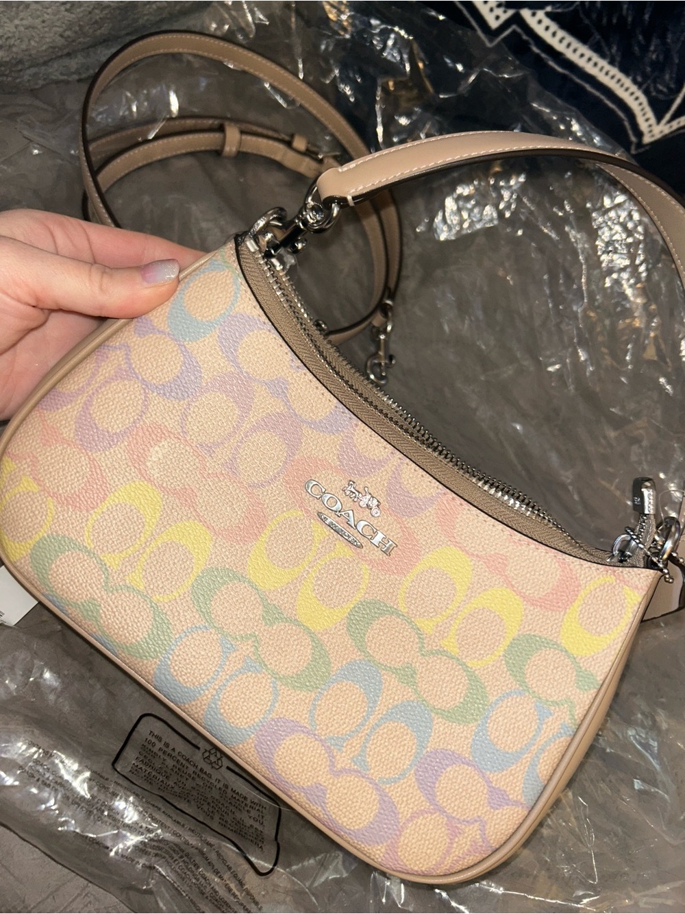 Coach Pastel Signature Canvas Terri Bag